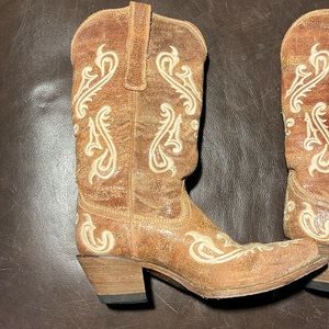 Corral Fleur de Lis Leather Cowboy Boot Size 6 1/2m